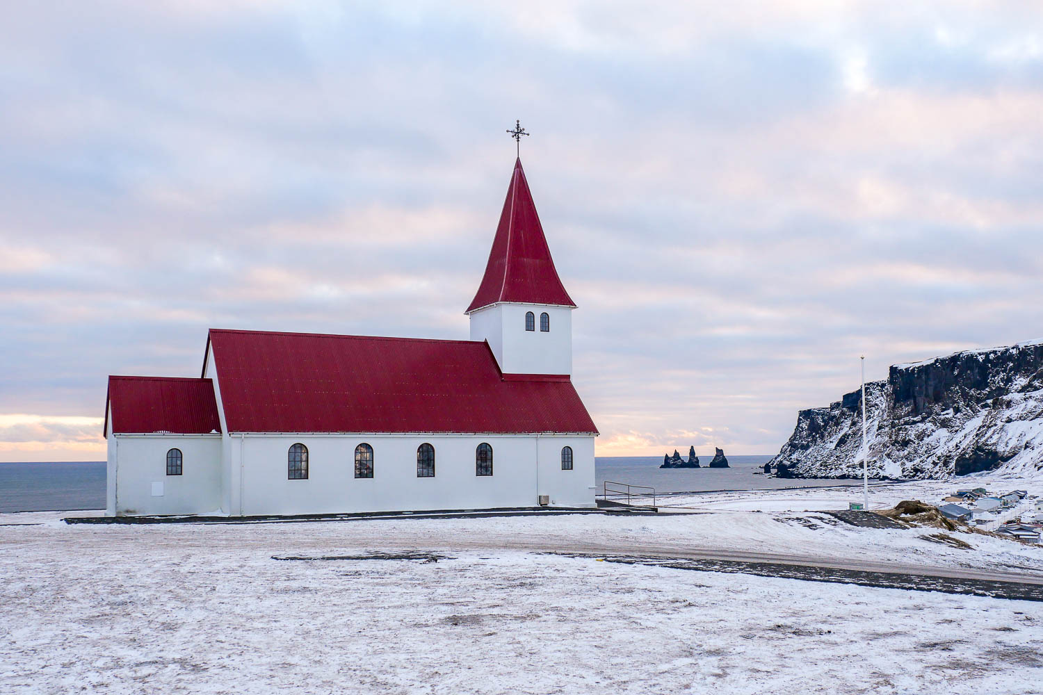 église de Vik en hiver Islande